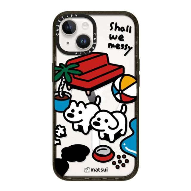 matsui x CASETiFY iPhone 14 ケース ブラック インパクトケース MagSafe対応 matsui - Shall we messy