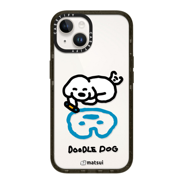 matsui x CASETiFY iPhone 14 ケース ブラック インパクトケース matsui - DOODLE DOG_A