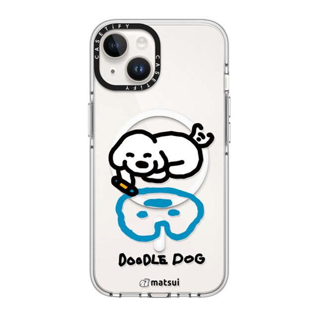 matsui x CASETiFY iPhone 14 ケース クリア クリア ケース MagSafe対応 matsui - DOODLE DOG_A