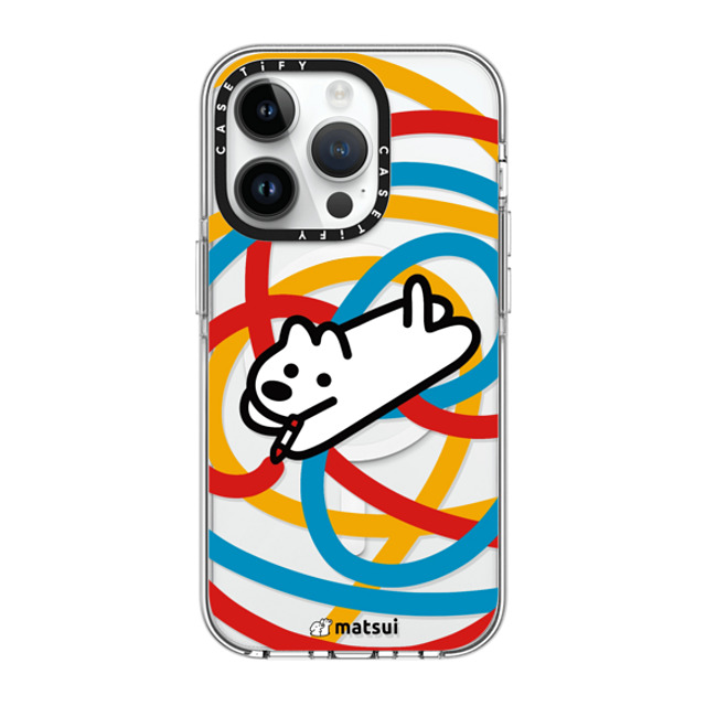 matsui x CASETiFY iPhone 14 Pro Case Clear Clear Case MagSafe Compatible matsui - DOODLE DOG_B matsui x CASETiFY iPhone 14 Pro Case Clear Clear Case MagSafe Compatible matsui - DOODLE DOG_B