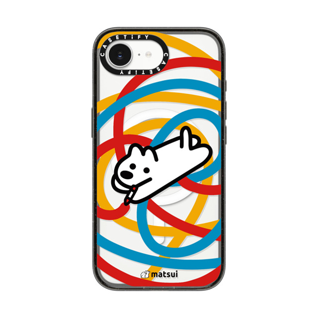 matsui x CASETiFY iPhone 16e ケース ブラック インパクトケース MagSafe対応 matsui - DOODLE DOG_B Back to School matsui x CASETiFY iPhone 16e ケース ブラック インパクトケース MagSafe対応 matsui - DOODLE DOG_B Back to School