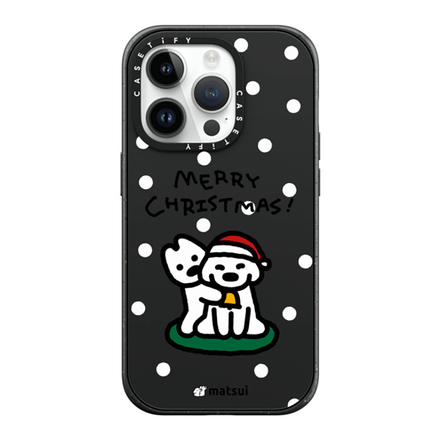 matsui x CASETiFY iPhone 14 Pro ケース マットブラック インパクトケース MagSafe対応 Matsui Christmas Print 1