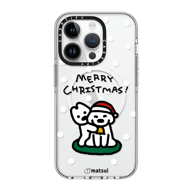 matsui x CASETiFY iPhone 14 Pro ケース クリア クリア ケース MagSafe対応 Matsui Christmas Print 1