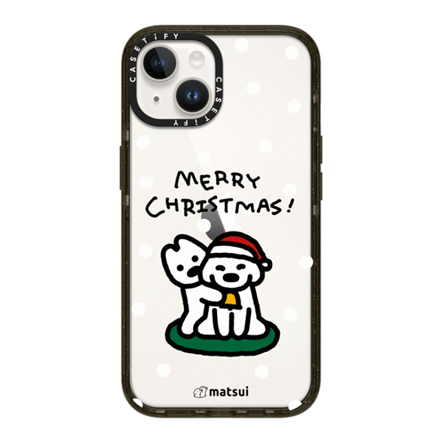 matsui x CASETiFY iPhone 14 ケース ブラック インパクトケース Matsui Christmas Print 1