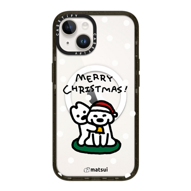 matsui x CASETiFY iPhone 14 ケース ブラック インパクトケース MagSafe対応 Matsui Christmas Print 1