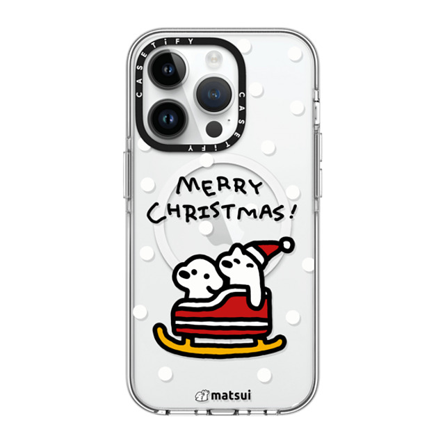 matsui x CASETiFY iPhone 14 Pro ケース クリア クリア ケース MagSafe対応 Matsui Christmas Print 2