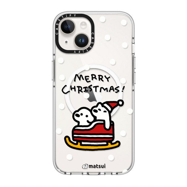 matsui x CASETiFY iPhone 14 ケース クリア クリア ケース MagSafe対応 Matsui Christmas Print 2