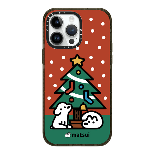 matsui x CASETiFY iPhone 14 Pro Max ケース ブラック インパクトケース MagSafe対応 クリスマス