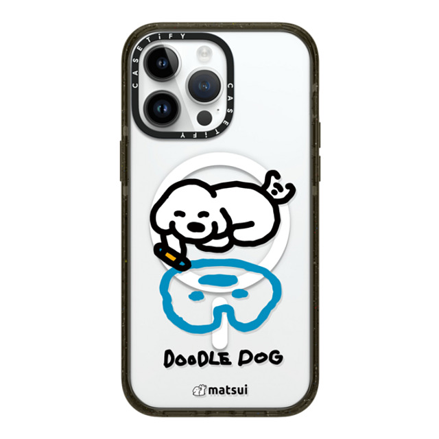 matsui x CASETiFY iPhone 14 Pro Max ケース ブラック インパクトケース MagSafe対応 matsui - DOODLE DOG_A