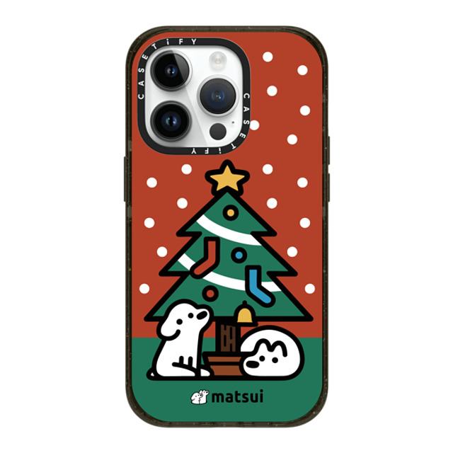 matsui x CASETiFY iPhone 14 Pro ケース ブラック インパクトケース MagSafe対応 クリスマス