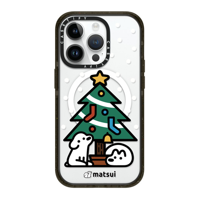 matsui x CASETiFY iPhone 14 Pro ケース ブラック インパクトケース MagSafe対応 クリスマス