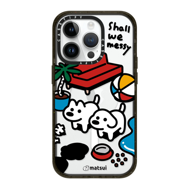 matsui x CASETiFY iPhone 14 Pro ケース ブラック インパクトケース MagSafe対応 matsui - Shall we messy