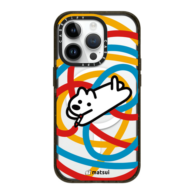 matsui x CASETiFY iPhone 14 Pro ケース ブラック インパクトケース MagSafe対応 matsui - DOODLE DOG_B
