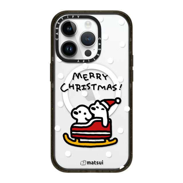 matsui x CASETiFY iPhone 14 Pro ケース ブラック インパクトケース MagSafe対応 Matsui Christmas Print 2