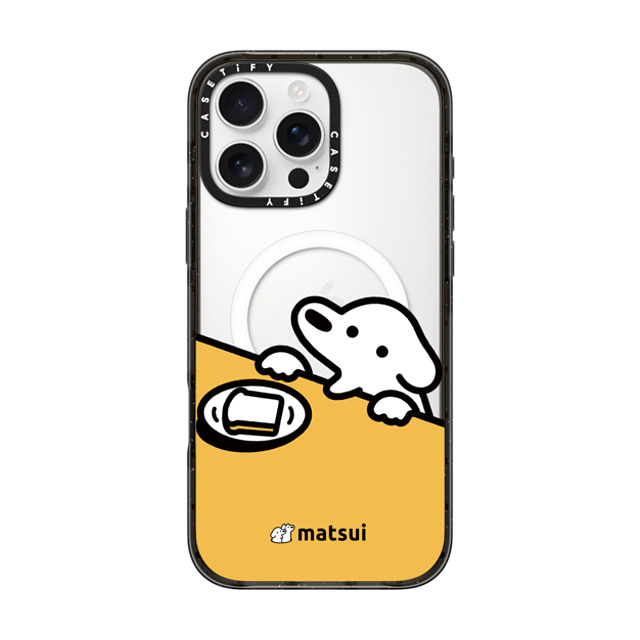 matsui x CASETiFY iPhone 16 Pro Max ケース ブラック インパクトケース MagSafe対応 パン