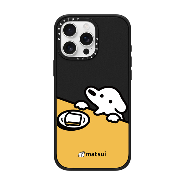 matsui x CASETiFY iPhone 16 Pro Max ケース マットブラック インパクトケース パン