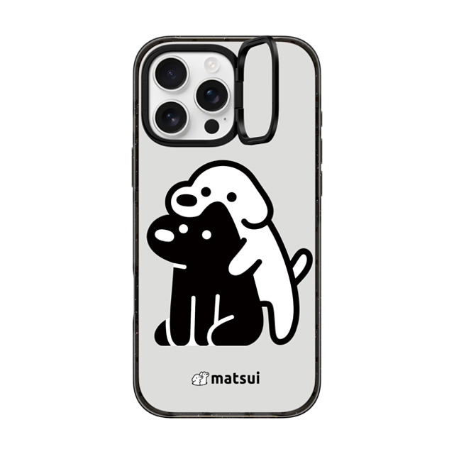 matsui x CASETiFY iPhone 16 Pro Max ケース ブラック インパクトリングスタンドケース MagSafe対応 Alright hold on!