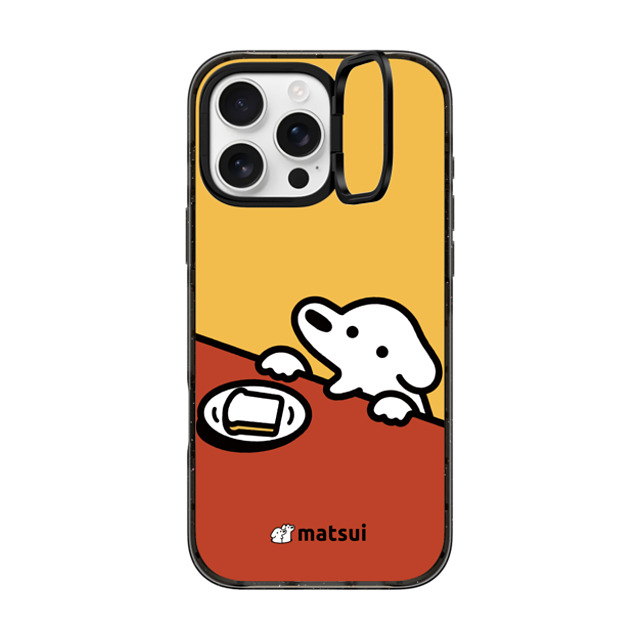 matsui x CASETiFY iPhone 16 Pro Max ケース Dog,Animal ブラック インパクトリングスタンドケース MagSafe対応 パン Father's Day matsui x CASETiFY iPhone 16 Pro Max ケース Dog,Animal ブラック インパクトリングスタンドケース MagSafe対応 パン Father's Day