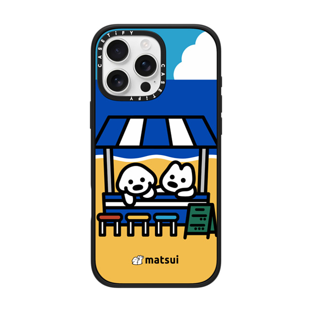 matsui x CASETiFY iPhone 16 Pro Max ケース マットブラック インパクトケース MagSafe対応 BEACH STORE