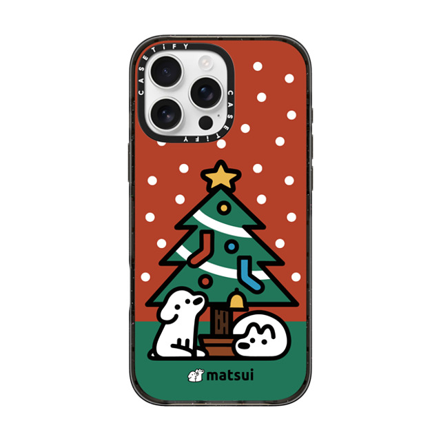 matsui x CASETiFY iPhone 16 Pro Max ケース ブラック インパクトケース クリスマス