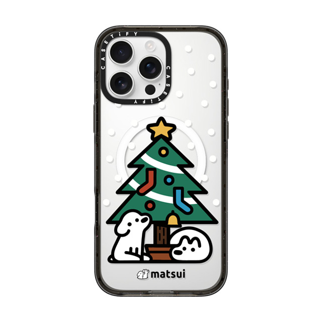 matsui x CASETiFY iPhone 16 Pro Max ケース ブラック インパクトケース MagSafe対応 クリスマス