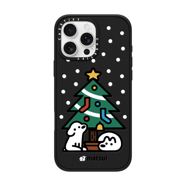 matsui x CASETiFY iPhone 16 Pro Max ケース マットブラック インパクトケース MagSafe対応 クリスマス