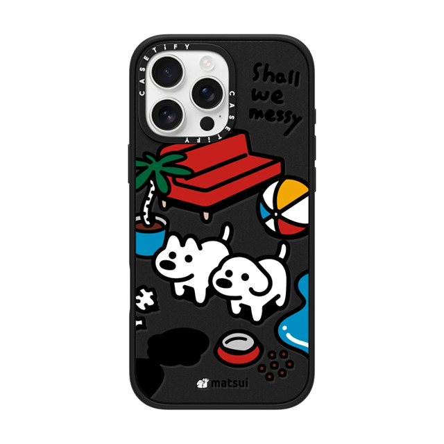 matsui x CASETiFY iPhone 16 Pro Max ケース マットブラック インパクトケース MagSafe対応 matsui - Shall we messy