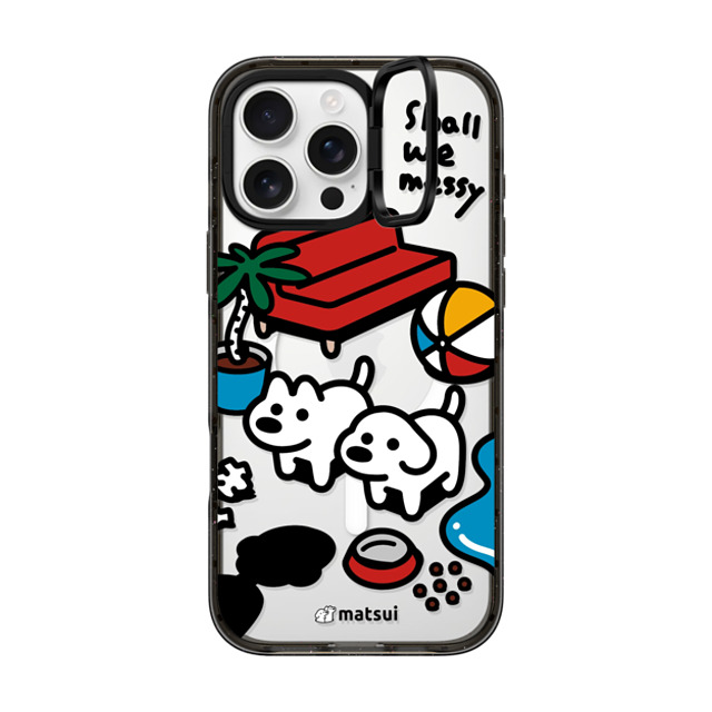 matsui x CASETiFY iPhone 16 Pro Max ケース ブラック インパクトリングスタンドケース MagSafe対応 matsui - Shall we messy