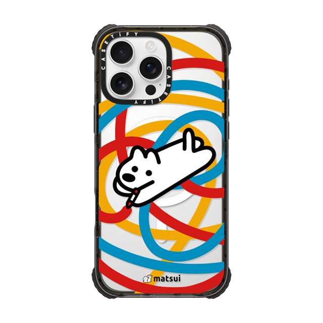 matsui x CASETiFY iPhone 16 Pro Max Case Black ウルトラ インパクトケース MagSafe 対応 matsui - DOODLE DOG_B matsui x CASETiFY iPhone 16 Pro Max Case Black ウルトラ インパクトケース MagSafe 対応 matsui - DOODLE DOG_B