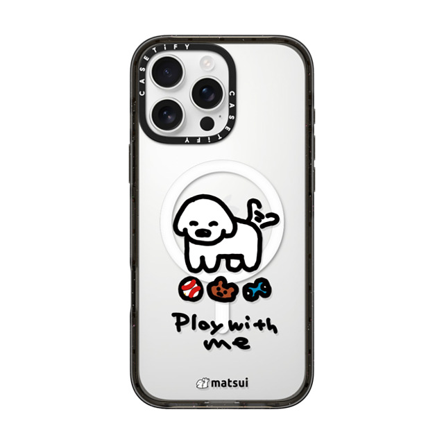 matsui x CASETiFY iPhone 16 Pro Max ケース ブラック インパクトケース MagSafe対応 matsui - Play with me