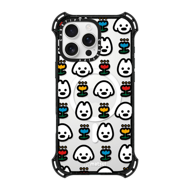 matsui x CASETiFY iPhone 16 Pro Max ケース ブラック バウンスケース matsui - MANY DOGS