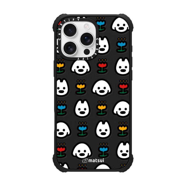 matsui x CASETiFY iPhone 16 Pro Max ケース マットブラック ウルトラ インパクトケース MagSafe 対応 matsui - MANY DOGS