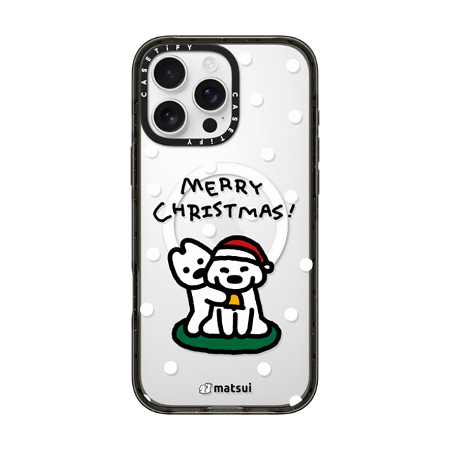 matsui x CASETiFY iPhone 16 Pro Max ケース ブラック インパクトケース MagSafe対応 Matsui Christmas Print 1