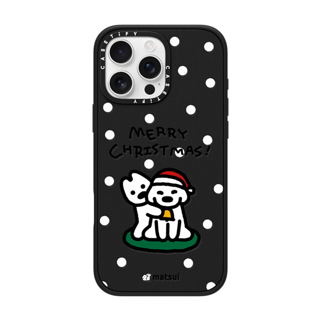 matsui x CASETiFY iPhone 16 Pro Max ケース マットブラック インパクトケース MagSafe対応 Matsui Christmas Print 1