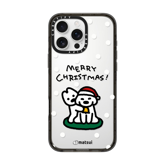 matsui x CASETiFY iPhone 16 Pro Max ケース ブラック インパクトケース Matsui Christmas Print 1