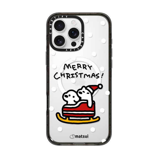 matsui x CASETiFY iPhone 16 Pro Max ケース ブラック インパクトケース MagSafe対応 Matsui Christmas Print 2