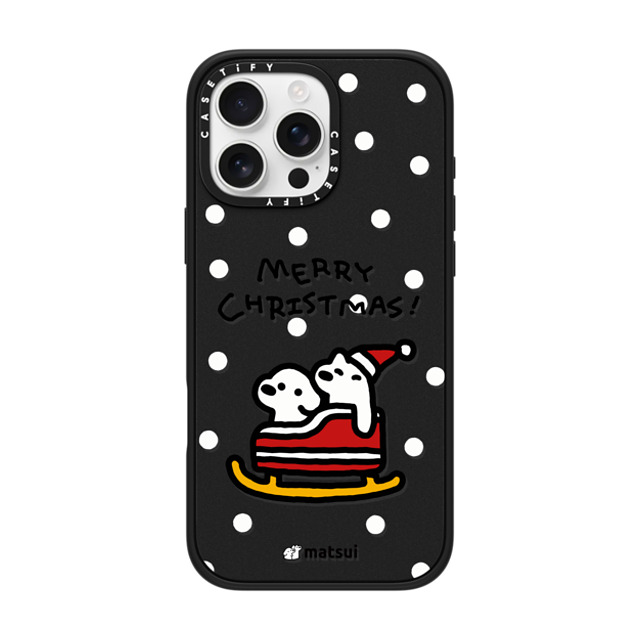 matsui x CASETiFY iPhone 16 Pro Max ケース マットブラック インパクトケース MagSafe対応 Matsui Christmas Print 2