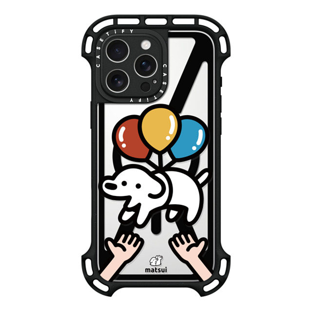 matsui x CASETiFY iPhone 16 Pro Max ケース ブラック ウルトラ バウンスケース MagSafe対応 Catch me!