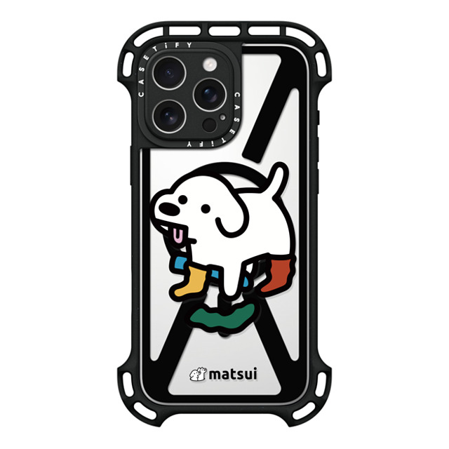 matsui x CASETiFY iPhone 16 Pro Max ケース ブラック ウルトラ バウンスケース MagSafe対応 Socks