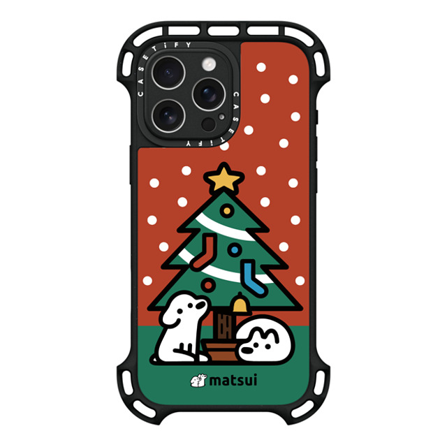 matsui x CASETiFY iPhone 16 Pro Max ケース ブラック ウルトラ バウンスケース MagSafe対応 クリスマス