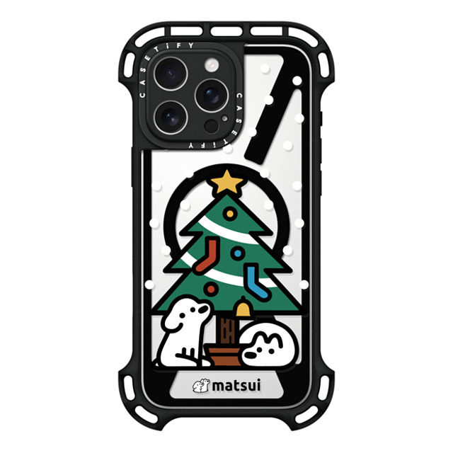 matsui x CASETiFY iPhone 16 Pro Max ケース ブラック ウルトラ バウンスケース MagSafe対応 クリスマス