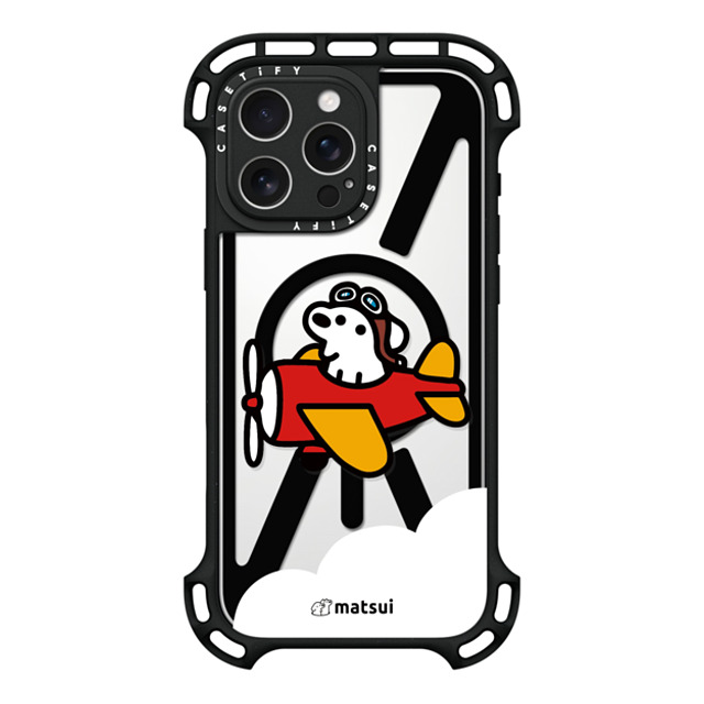 matsui x CASETiFY iPhone 16 Pro Max ケース ブラック ウルトラ バウンスケース MagSafe対応 matsui - Flight