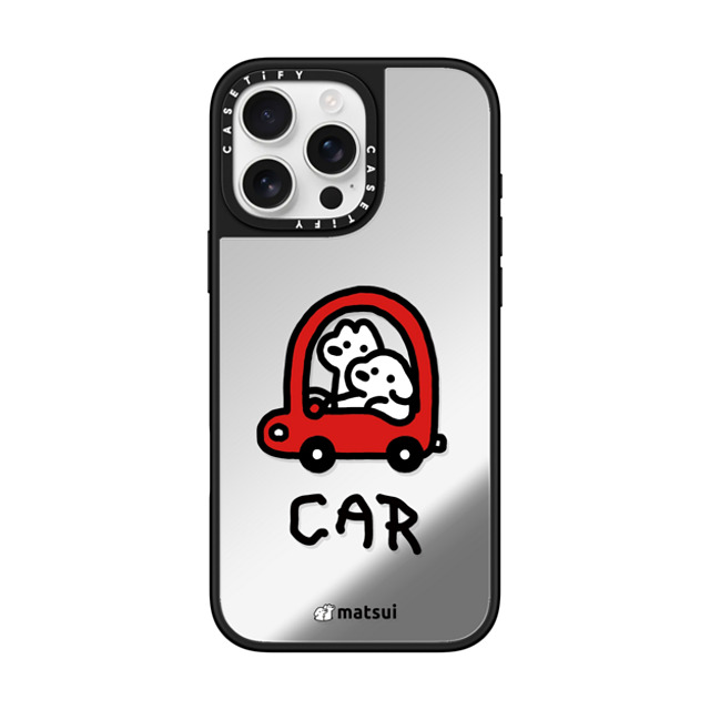 matsui x CASETiFY iPhone 16 Pro Max ケース Silver on Black ミラーケース MagSafe対応 matsui - CAR