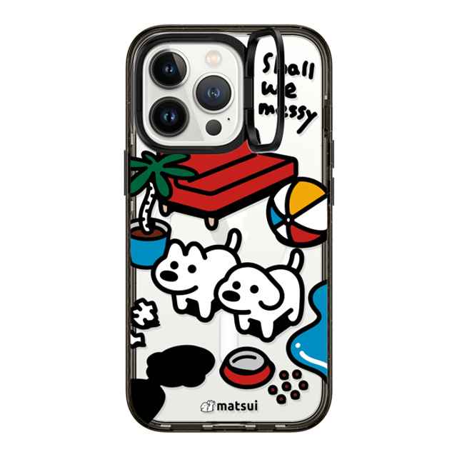 matsui x CASETiFY iPhone 13 Pro ケース ブラック インパクトリングスタンドケース MagSafe対応 matsui - Shall we messy