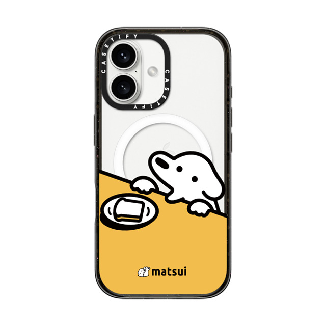 matsui x CASETiFY iPhone 16 ケース ブラック インパクトケース MagSafe対応 パン