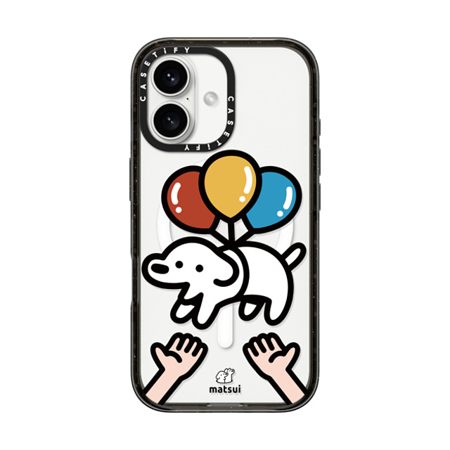 matsui x CASETiFY iPhone 16 ケース ブラック インパクトケース MagSafe対応 Catch me!