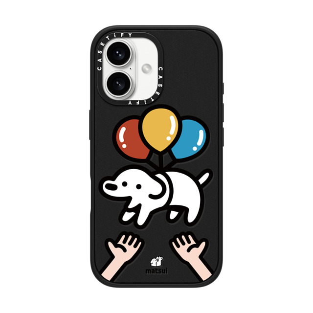 matsui x CASETiFY iPhone 16 ケース マットブラック インパクトケース MagSafe対応 Catch me!