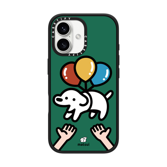matsui x CASETiFY iPhone 16 Case Dog,Animal Matte Black Impact Case MagSafe Compatible Catch me! Father's Day matsui x CASETiFY iPhone 16 Case Dog,Animal Matte Black Impact Case MagSafe Compatible Catch me! Father's Day