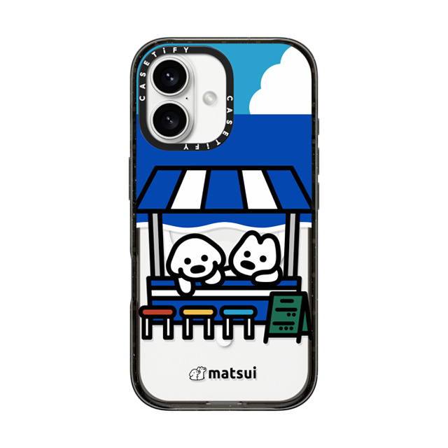 matsui x CASETiFY iPhone 16 ケース ブラック インパクトケース MagSafe対応 BEACH STORE