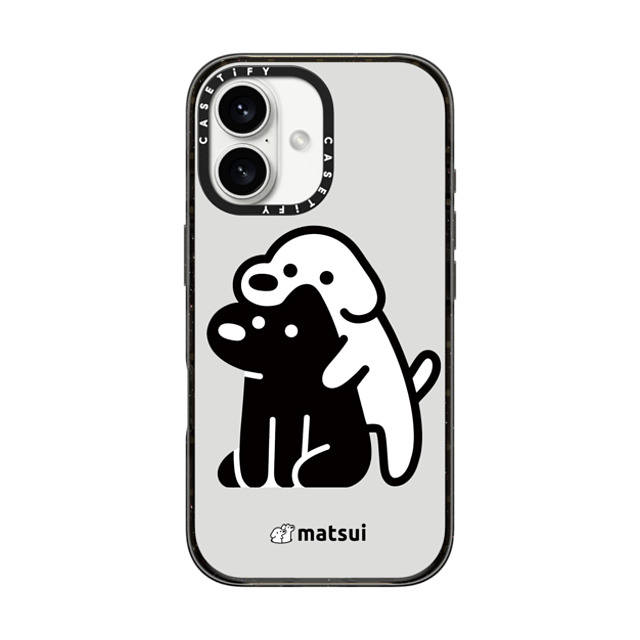 matsui x CASETiFY iPhone 16 ケース ブラック インパクトケース Alright hold on!